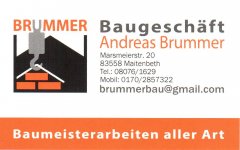 Gewerbe: Baugeschäft Andreas Brummer