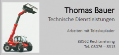Gewerbe: Technische Dienstleistungen Thomas Bauer