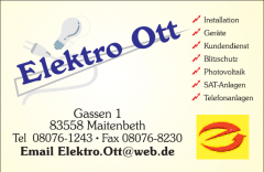 Gewerbe: Elektro Ott GmbH